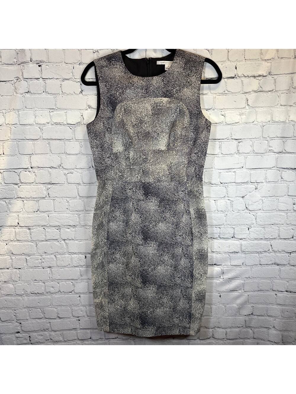 Diane von Furstenberg Admiral Natural Dot Texture Eden Dress Size 6
